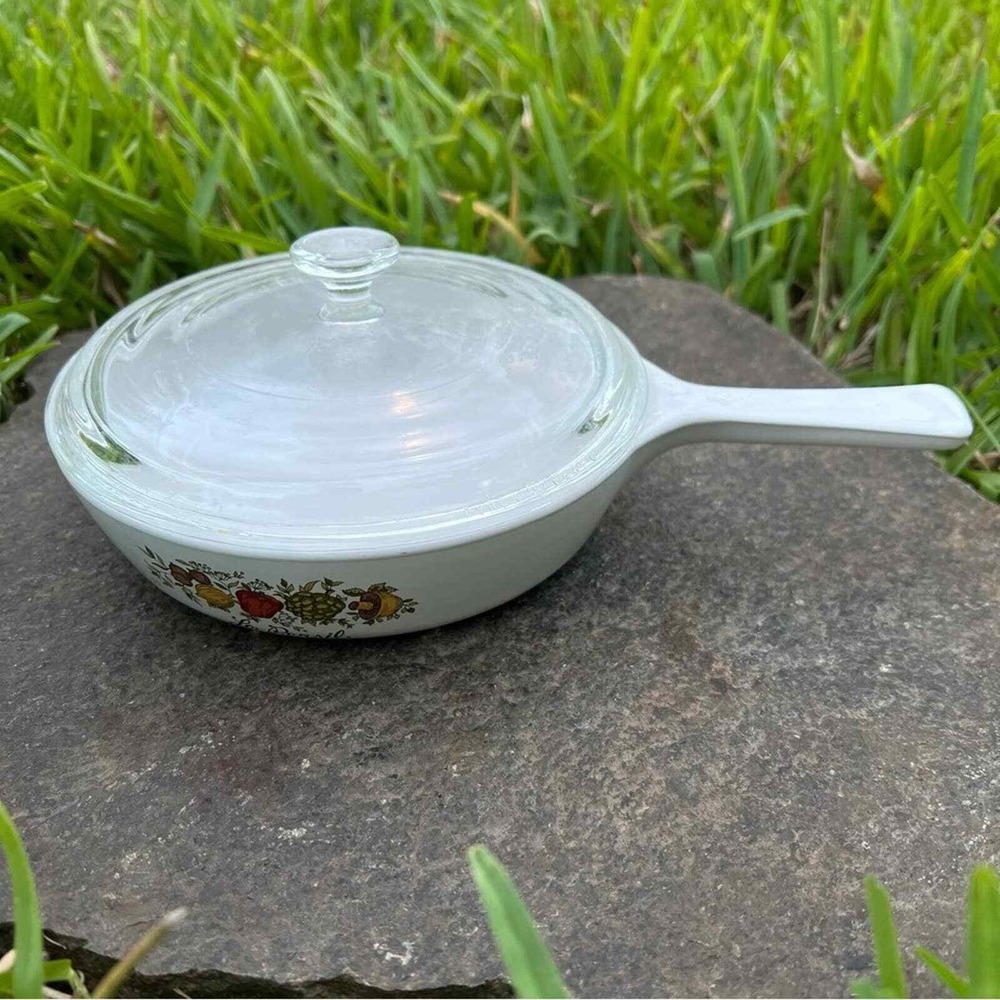 Corning Ware Spice O Life Skillet 6.5 Inch White Le Persil P-83-B with Glass Lid